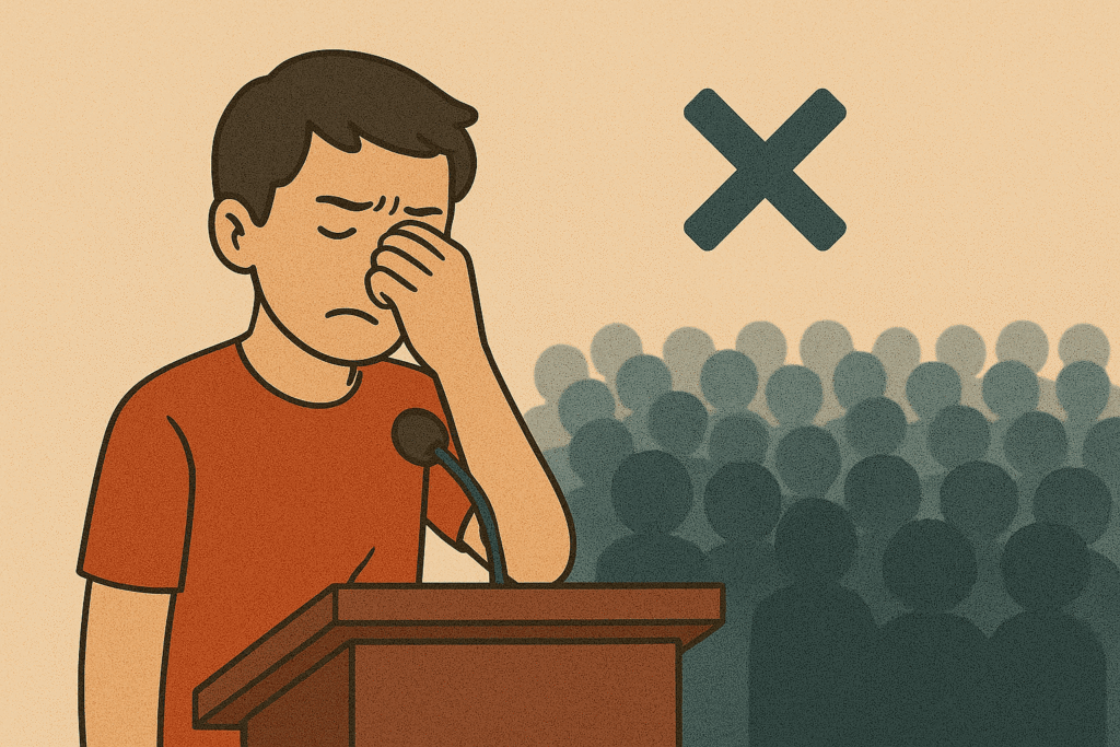 O Que Evitar ao Falar em Público Quando Você É Tímido